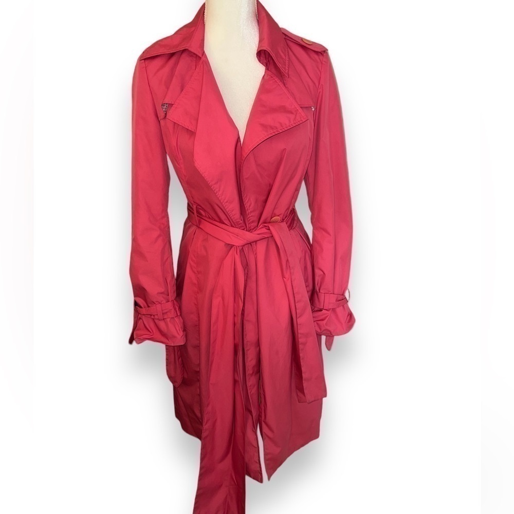 COLE Haan pink double breasted raincoat/trench coat, XS